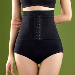 Nine-button high-waisted tummy control panties for women thin postpartum stomach shaping breathable waist cincher butt-lifting body shaping pants