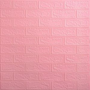 Wallpaper 3D Bata Foam Motif Batu Bata Polos Timbul Motif Batu Bata Foam Waterproof UK 70 x 77 CM