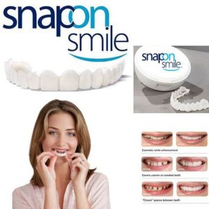 TEMPTOOTH 50PCS Gigi Palsu Instant Snap On Perfect Smile / Senyum Sehat dan Cantik Pada Gigi yang Bernoda Berjeda Hilang Gigi Tiruan yang Estetik Miliki Senyum Cantikmu dengan Snap On Smile