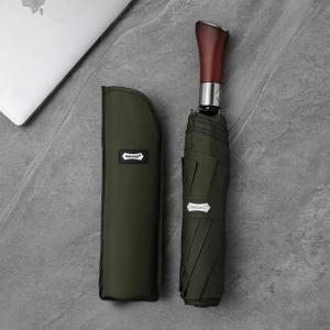 LORDWEY & Parachase Windproof Large Umbrella Men 8 Ribs Fully Automatic Umbrella Heavy Rain Outdoor Wooden Folding Umbrellas Compact Parasol