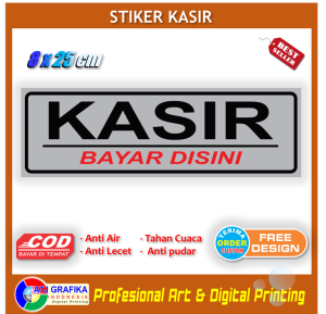 Stiker kasir identitas tempat pembayaran pembeli sticker asesoris toko warung kantor restoran