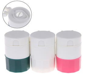 Mesin Pengisar Ubat Alat Pemotong Ubat Penghancur 3 in 1磨药器碎药器儿童药片 Medical Plastic Pill Crusher Cutter Box Pill Vitamin Cutter Pill Container Dispenser Pill Cutter Splitter with Blade