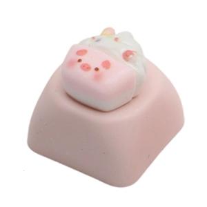 Resin ESC Keycap Featuring 3D Cartoon Pig Shape For Mechanical Keyboards Comfortable Typing