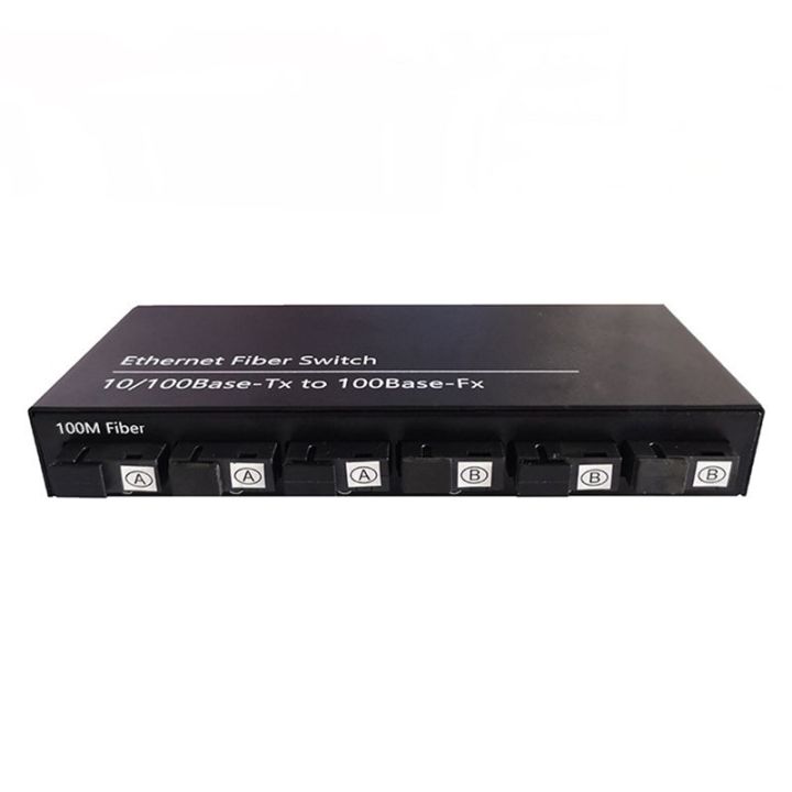 (LAXE) 6Port 10/100M Ethernet Switch 6 Fiber Port 25KM 2UTP RJ45 Fiber ...