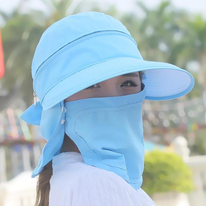 Cap for Women Foldable Sun Hat UV Protection Wide Brim Hat Face Neck Protection  Sun Visor Cap