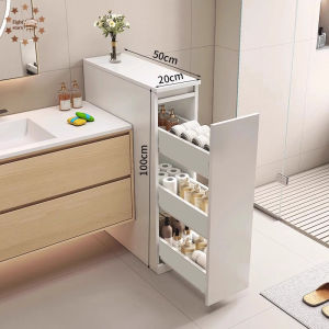Aluminum Bathroom Half Wall Sliding Cabinet Drawer Type Narrow Cabinet Edge Cabinet Waterproof Partition Storage