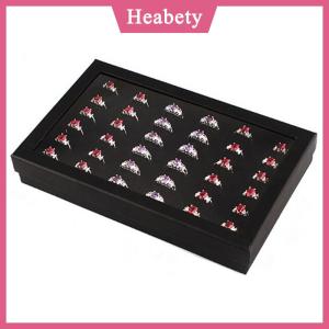 Heabety Bông Tai trường hợp hiển thị 36 khe cắm đồ trang sức tổ chức khay vòng hộp lưu trữ thời trang