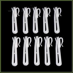 [GN Store] 10Pcs Curtain Hanging Hooks Ring Window White Plastic Curtain Hook For Home Office Curtain Accessories 7cm 8.5cm