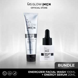 MS Glow For Men - Energizer Facial Wash - 100 ml + Energy Serum - 20 ml
