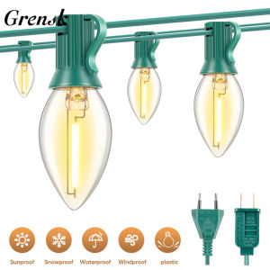 Waterproof C7 Led String Light Candle Replacement Bulbs Connectable Garland Street Garden Party Birthday Patio Decoration Lights