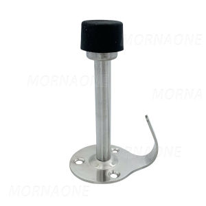 Door Stopper Rubber Household Stainless Steel No Punching Required Door Stopper Heavy Duty Door Stop