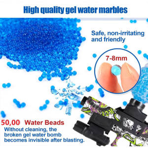 JLT 10 Mini Sachet of Bullets Beads Refill Ammo 7-8mm –Water Balls Beads for Water Blaster Gun Toys