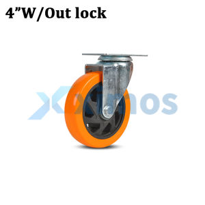 Xximos Caster Wheel(S) Orange Caster Wheel 1.5 Inch-5 Inch With Brake And Fixed (Pushcart Trolley Wheel) Heavy Duty