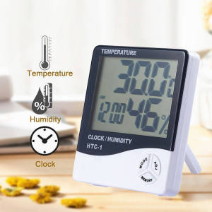 Affordable LCD Electronic Digital Temperature Humidity Meter Outdoor Indoor Thermometer Hygrometer Alarm Clock
