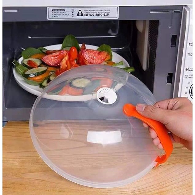 Microwave Splatter Cover Lid with Handle and Adjustable Steam