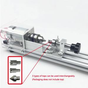 Hanson8 Wood Lathe Machine DIY Woodworking Miniature Buddha Pearl Lathe Grinding Polishing Beads Wood Drill Rotary Tool 12-24VDC J6H9P