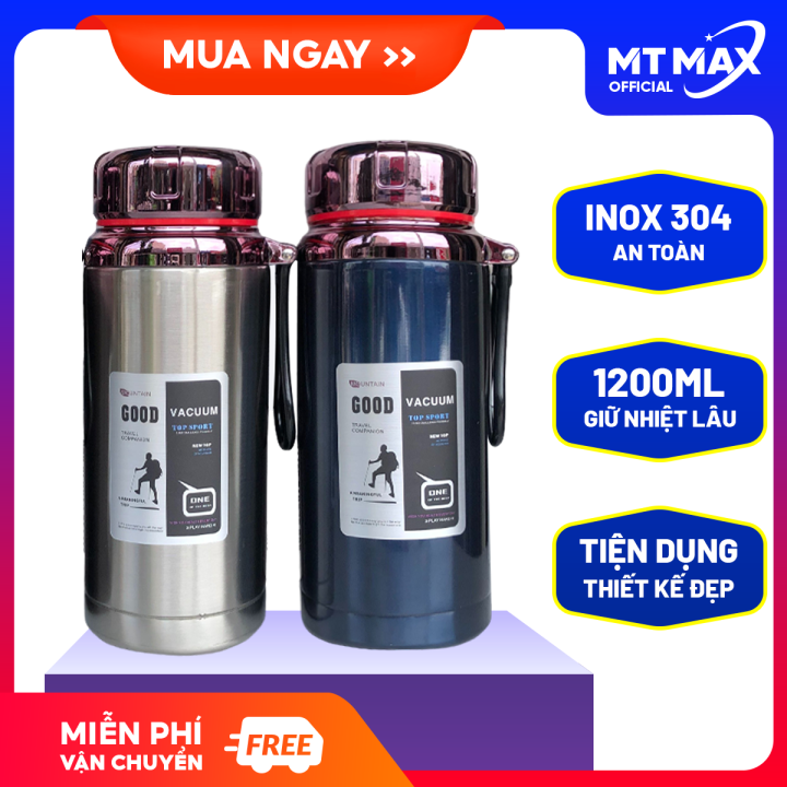Bình giữ nhiệt inox dung tích 1500ml, Bình nước giữ nhiệt nắp kim cương ...
