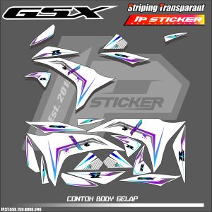 GSX 150 (COD) STIKER STRIPING MOTOR SUZUKI GSX 150 - LIST SIMPLE VARIASI DESAIN RACING IP.PROJECT HOLOGRAM DAN TRANSPARAN BISA COD IP.KODE-396