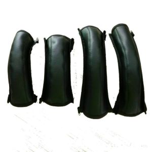4pcs Cover Pelindung Sandaran Tangan Stroller Bayi Kulit PU Sarung Tangan Pelindung Pegangan Stroller