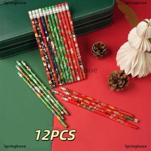 [COD] Springhooe 12 24 36 Pcs Halloween Christmas Theme Wooden Pencil Student School Stationery Halloween Party Gifts Supplies For Children