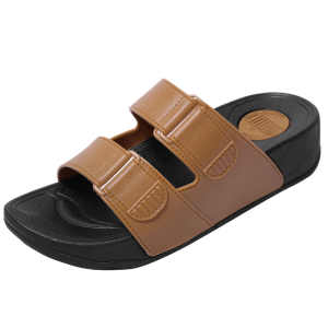 Womens Classic Dual Strap Soft Rubber Slipper