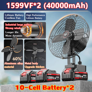 40000mAh Cordless Fan 8 inch Portable Fan Cooling Fans Adjustable Fan Ower Outdoor Fan High Power Rechargeable Fan