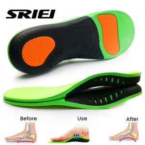 SRIEI Arch Support Insoles Flat Feet Orthotic Insoles รองเท้าเบาะนวดดูดซับแรงกระแทก Insert X/O Type Leg Plantar Fasciitis บรรเทาอาการปวดส้นเท้า แผ่นรองเท้า
