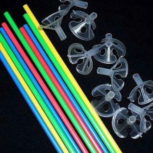 Partybaloon Stik balon ulang tahun | Stik dan cup isi 10 PC