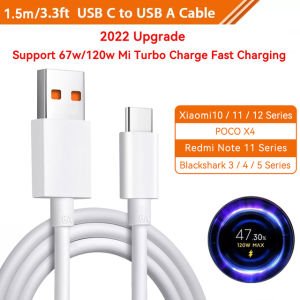Original Xiaomi 6A Usb Type C Cable Charger Turbo 120w Tipo Fast Charging Cabo For Mi 12 11 10 Pro 5G Poco F4 Redmi K50 K40 K30S