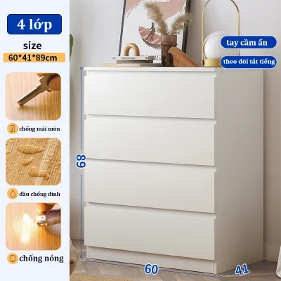 HOMESENCE Tủ gỗ lắp ghép tiện ích nhiều ngăn chứa đa năng chất liệu MDF chống thấm chống mối mọt phong cách hiện đại