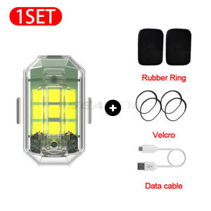 7 Color Motorcycle Strobe Warning Light Remote Control Flash Light USB Charging Car Decorative Lamp for Bicycle Camping