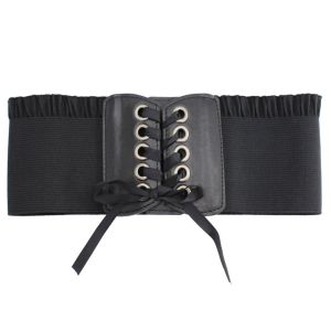 ALLLUCK Đàn hồi Thắt lưng corset Rộng Dây đeo eo Trang phục bên ngoài Dây thắt lưng Dành cho váy đầm áo quần