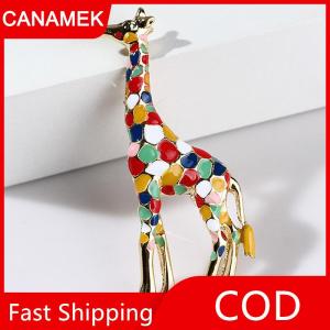 【CANAMEK】 Men Hươu Cao Cổ Trâm Pin Phụ Nữ Động Vật Huy Hiệu Corsage Trâm Trang Sức Quà Tặng Dễ Thương