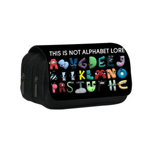 Alphabet Lore Double Pencil Pouch Letter Legend Print Student Stationery Pencil Organizer