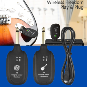 KING KEEP MOTION UHF Wireless System Gitar Transmitter Receiver tuner ampli gitar akustik modifikasi