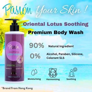 Pasion Body Wash Soothing Oriental Lotus 500ml/ Natural Ingredients Body Shampoo