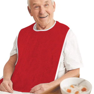 Adult Bibs for Women Men Reusable Adult Bibs for Eating Waterproof Large Bibs Clothing Protector Elderly Senior Citizens
