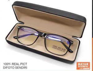 KACAMATA ANTI RADIASI BLUERAY KACA MATA NORMAL real pick free kotak kacamata