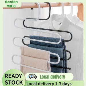 S-SHAPE5 Layer Pants Hanger-Pants Trousers Hanger Multi Clothing Towel Storage Rack Closet Space Saver