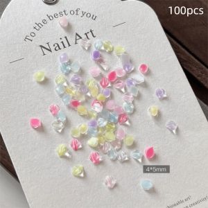 LP9U Transparent Nail Art Sequins Kit DIY 3D Flower Petals Nail Charms Decorations Colorful DIY Nail Embellishments Manicure Accessories