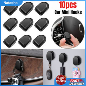 10pcs Mini Car Paste Hook Mask Holder Dashboard Hanging Strong Adhesive Hooks in Car Interior Cable Winder Organizer Storage Hanger