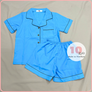 [12-45KG] Bộ Ngủ Pijama Phong Cách Hàn Quốc Cho Bé Trai Bé Gái - Chất Liệu Kate Thái Mát Lạnh Mặc Mùa Hè Siêu Mát Cực Thích - Đồ Ngủ Cho Bé/ Đồ Mặc Nhà Cho Bé TenKids Store