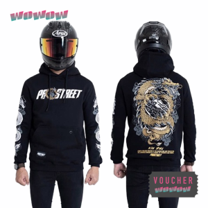 Jaket Pro Street Prostreet Hoodie Sweater Kinryu SUNMORI MORI RIDERS RIDING TIKUM NIGHT FULL PRINT - CLOTHING DISTRO OUTFIT BRAND MEN /  PERIA / COWO - LOCAL BRAND HELM