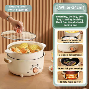 [COD] Multipurpose Electric Cooker Non-stick Pot Multifunctional Electric Hot Pot Cooking Pot Large Capacity With Steamer