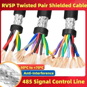 Pure Copper RVSP Twisted Pair Shielded Cable - 485 Signal Control Line 2~12Core Anti-Interference for Industrial Automation Security Systems Data Transmission&&*-
