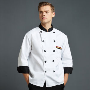 NEW Chef Uniform Costume Breathable Food Service Top Long Sleeve Hotel Restaurant Kitchen Bakery Chef Uniform for Men Chef Uniform Set for Men chef Uniform Women Chef Jacket Anti sweat and anti oil stains