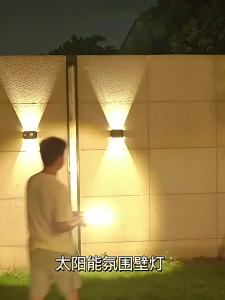 SXH Solar outdoor wall light for courtyard landscape night scene ambiance decoration villa garden wall outdoor waterproof wall washer light