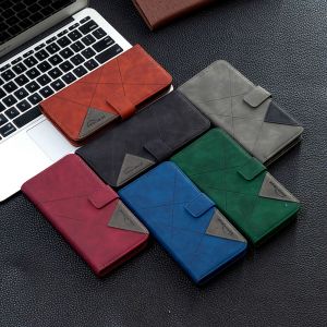 For OPPO A5S A7 AX7 AX5S A12 Phone Case Magnetic High Quality Leather Wallet Card Slot Flip Cover Casing