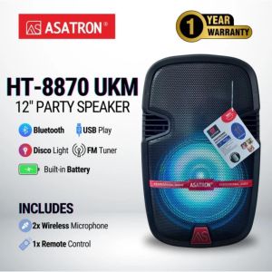 Asatron Professional Speaker Portable HT-8870 UKM 12 Inch