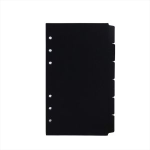 HUANG Cute 6 Holes Black Inner Paper A5 A6 A7 Page Dividers Notebook Paper Divider Loose-leaf Divider Binder Index Separator Index Divider